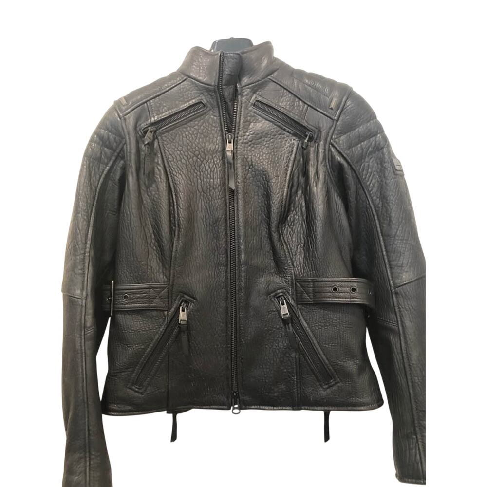 HD Beechwood Lambskin Leather Moto Riding Jacket - Small